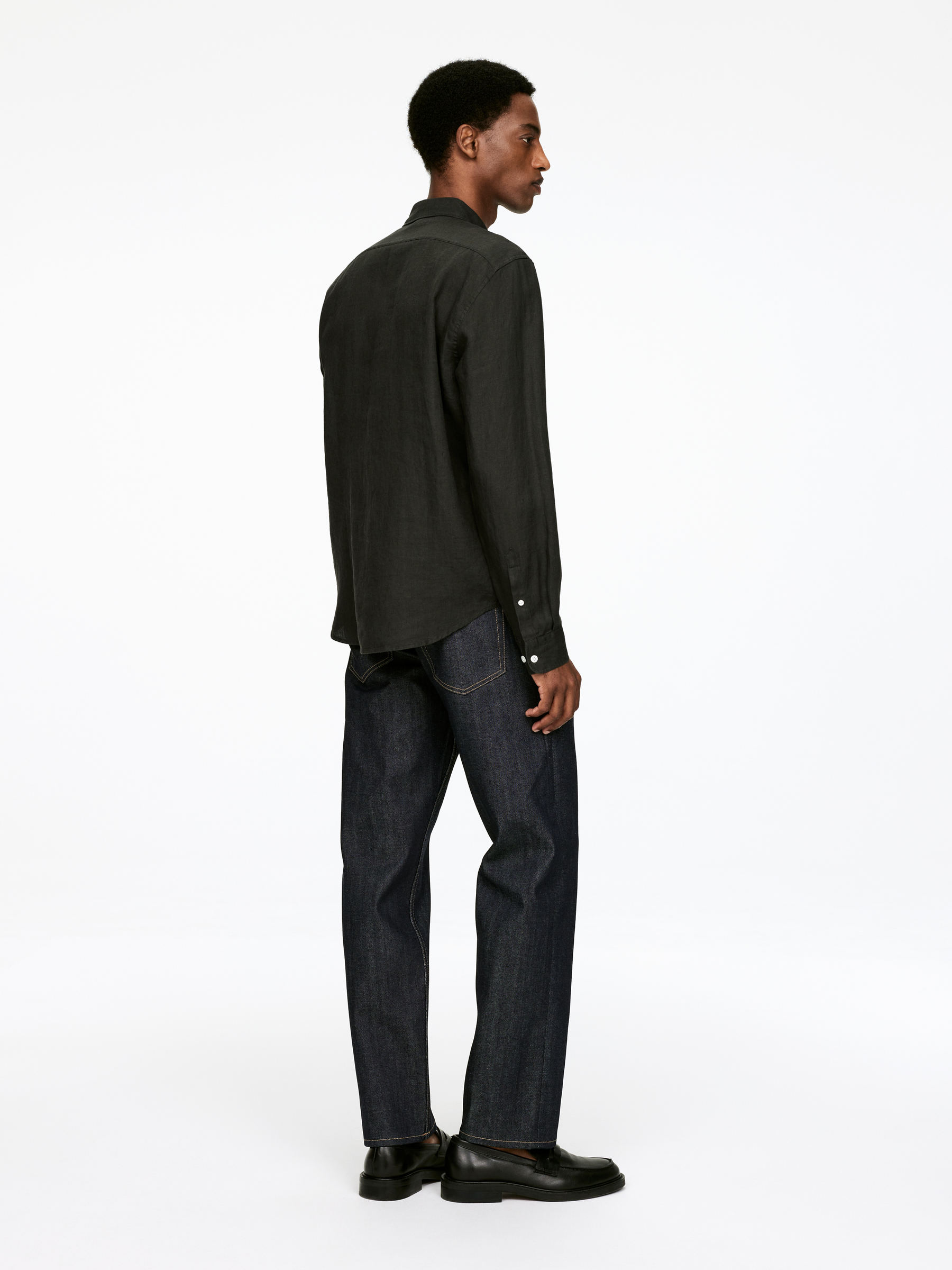 Regular-Fit Linen Shirt - Dark Green - Regular fit - Men - StillMedia/Lookbook - 16