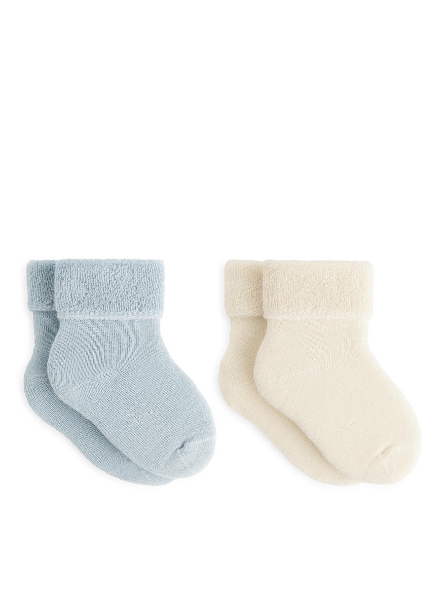 Terry Baby Socks-#9EACBD-12633