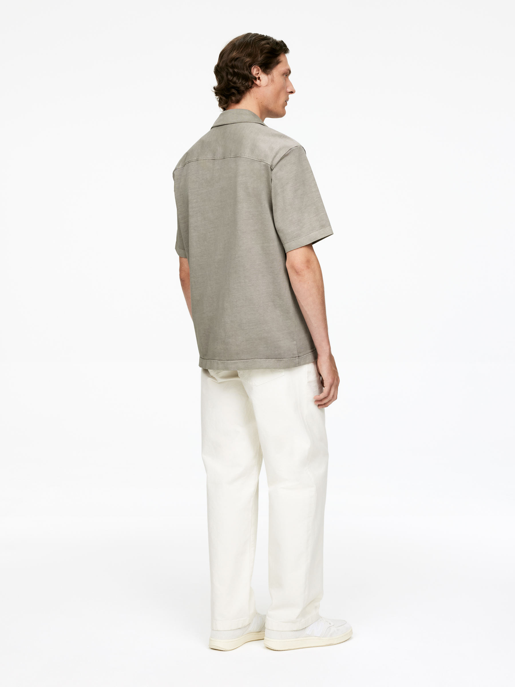 Short-Sleeve Jersey Shirt - Grey - Loose fit - Men - StillMedia/Lookbook - 3