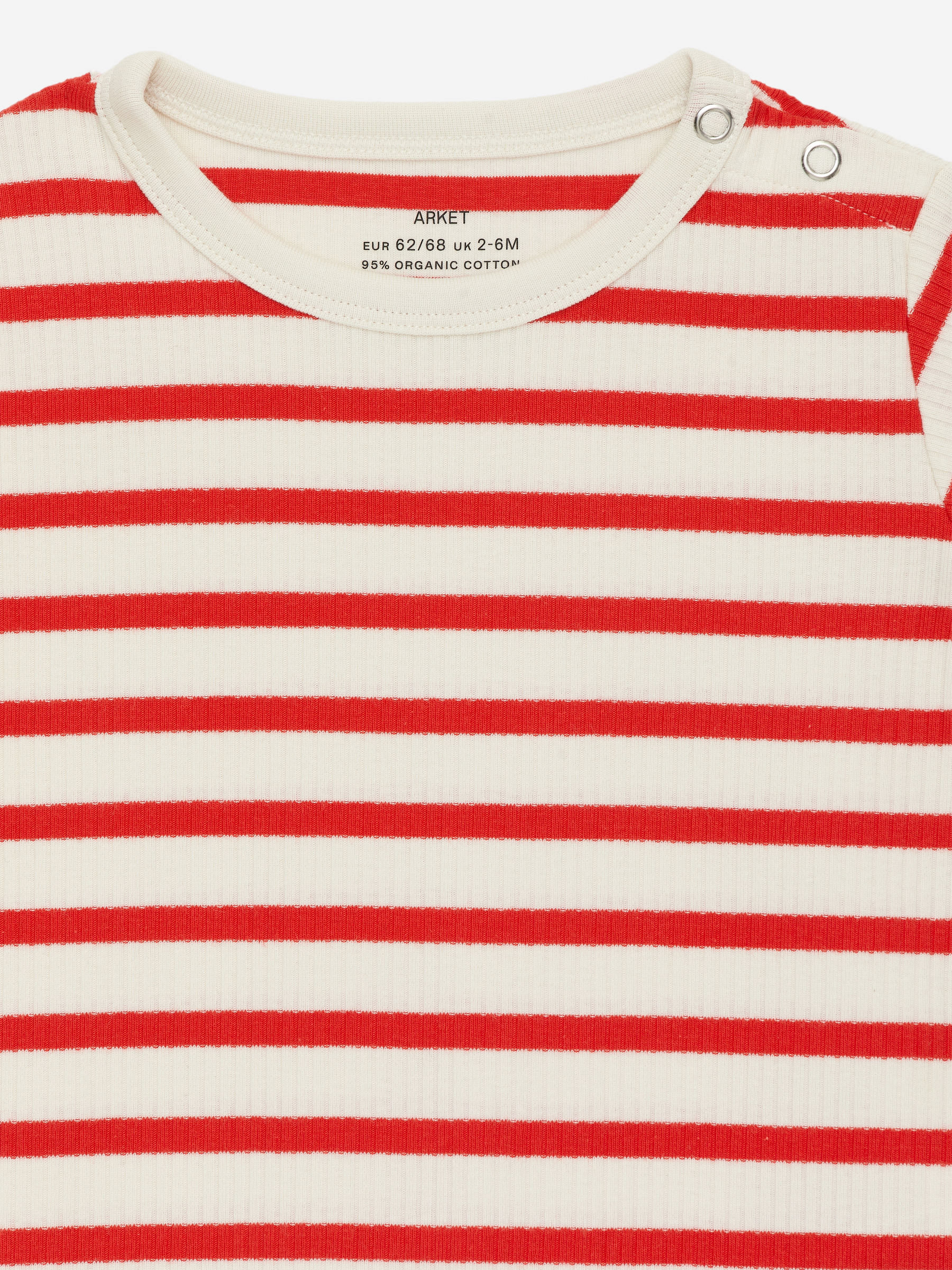 Short Ribbed Jersey Romper - Red/Off White - Regular fit - Children - StillMedia/DescriptiveDetail - 2