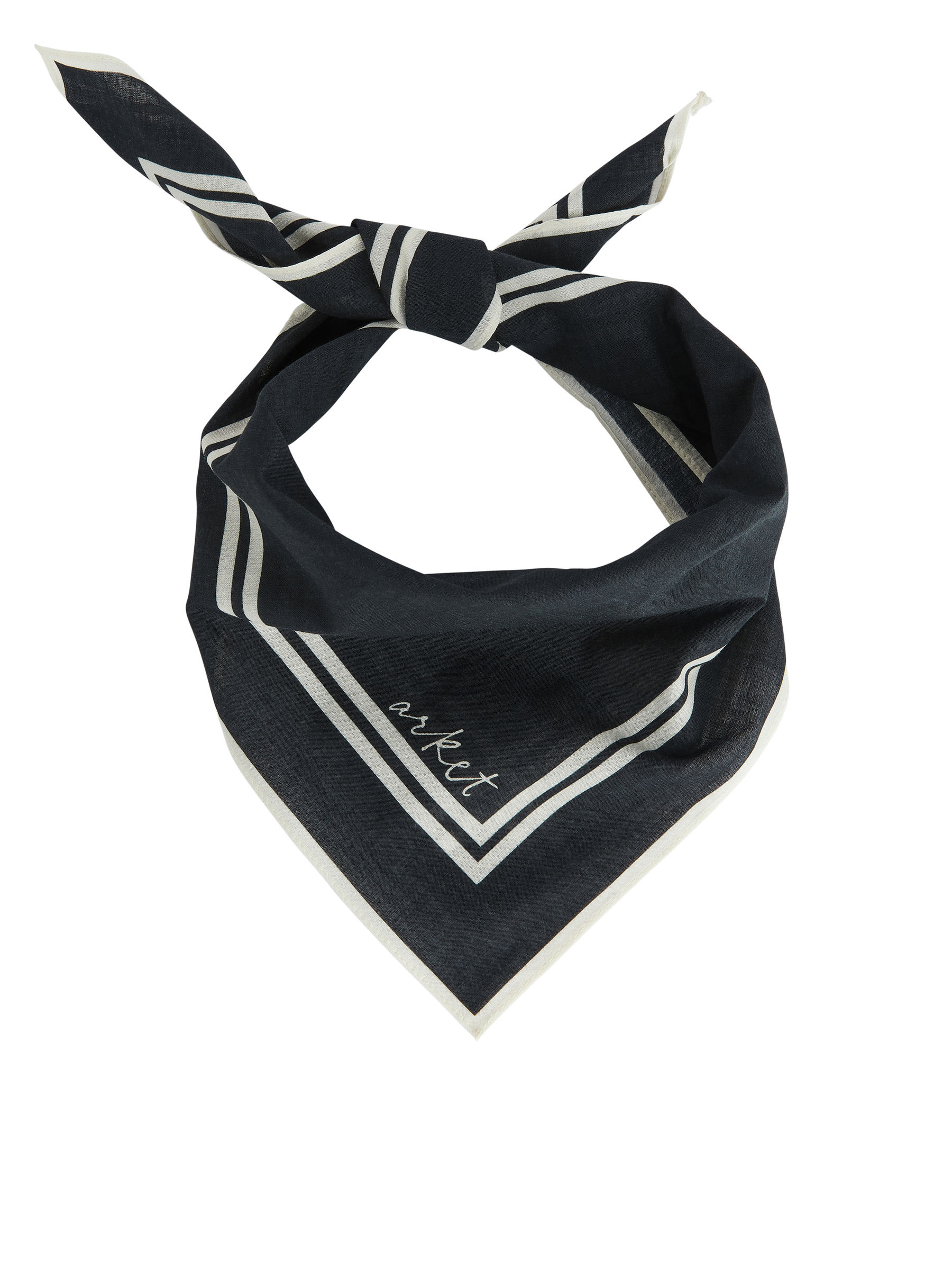 Bandana en coton - Bleu foncé/Blanc cassé - Homme - StillMedia/DescriptiveStillLife - 3