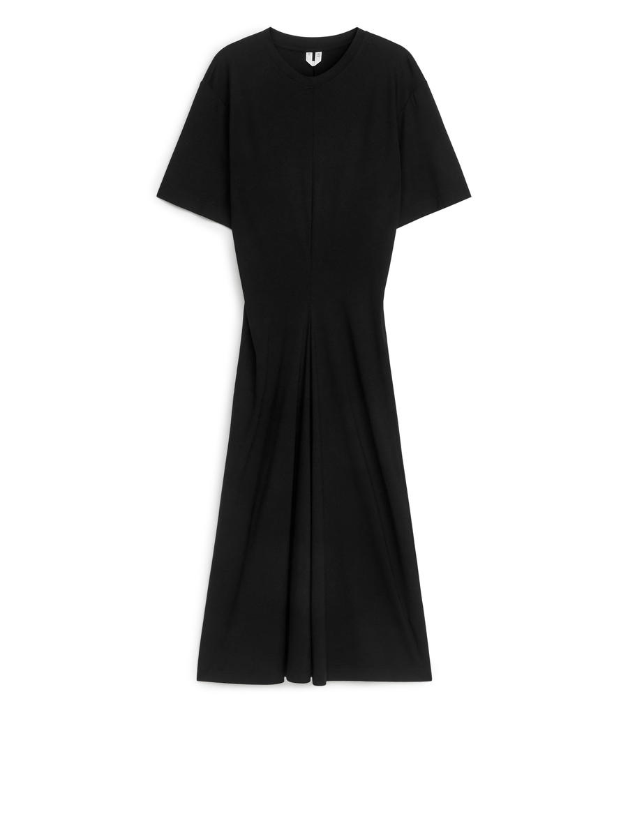 Robe t-shirt en crêpe de viscose-#272628-12083