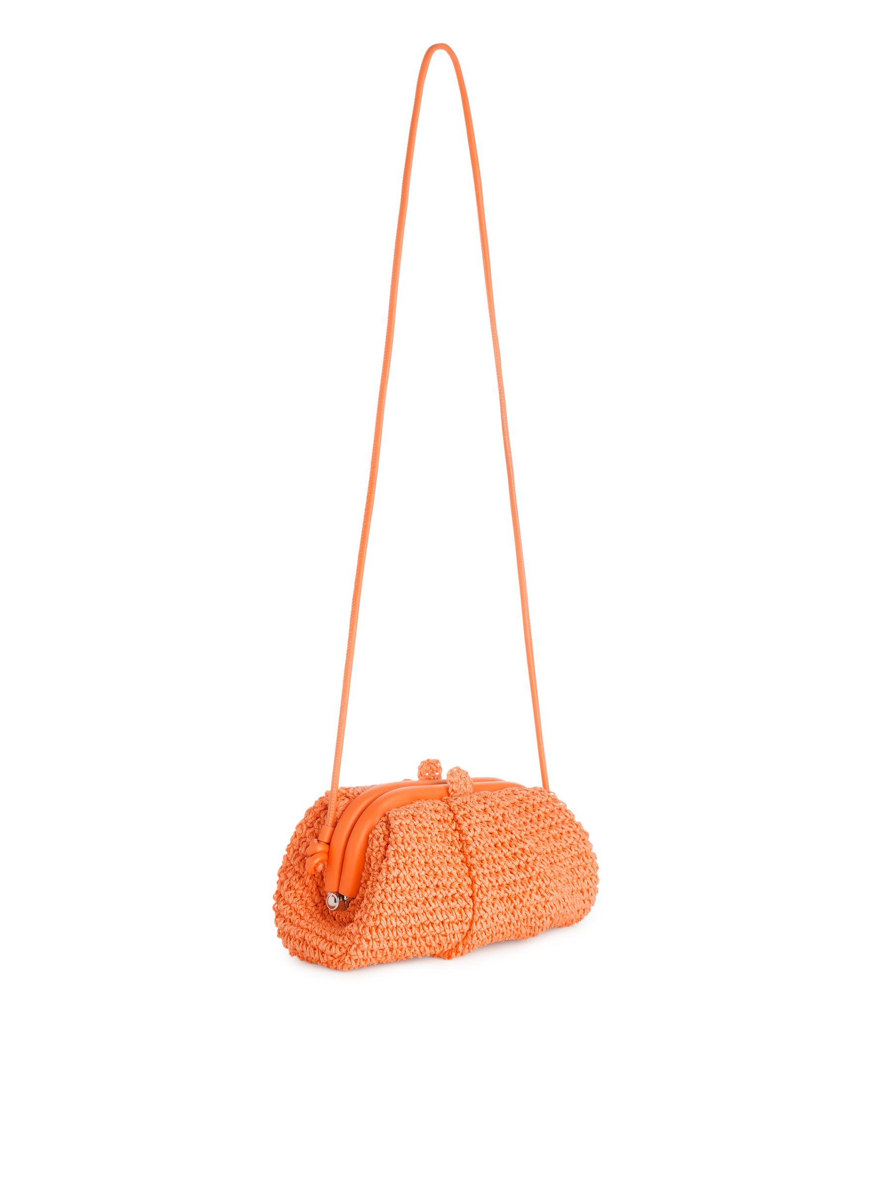 Bolso de mano de paja con adornos de piel - Naranja - Women - StillMedia/DescriptiveStillLife - 2
