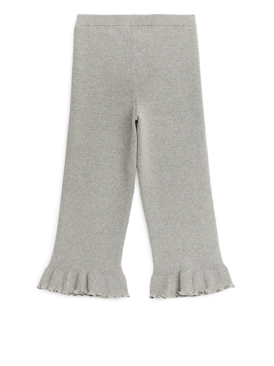 Metallic Frill Trousers - Grey - Relaxed fit - Children - 1209387001