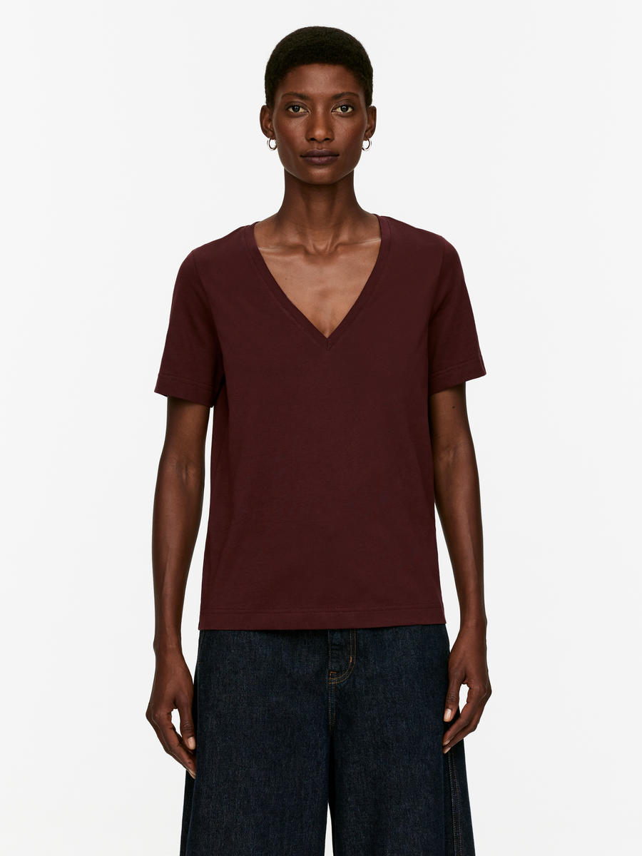 Burgundy v neck shirt best sale