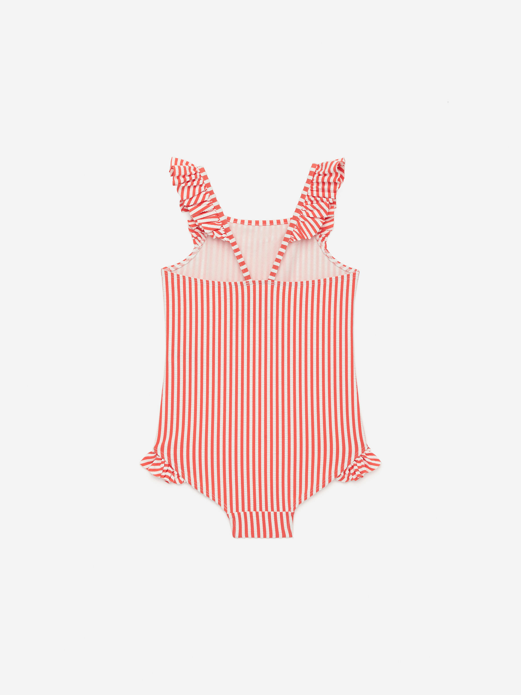 Badeanzug aus Seersucker - Weiß/Rot - Regular Fit - Kinder - StillMedia/DescriptiveStillLife - 3