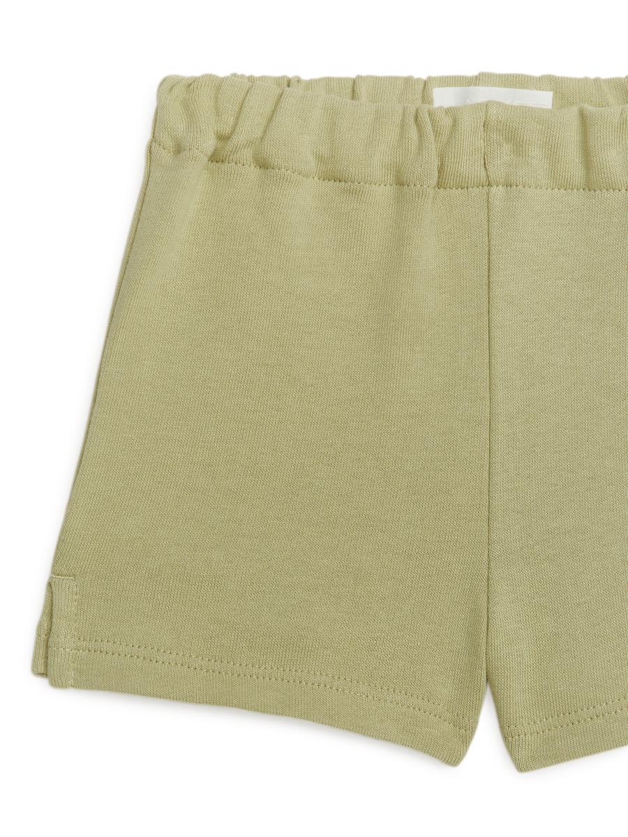 Shorts aus Baumwollfrottee - Khaki - Relaxed Fit - Children - 1074149005