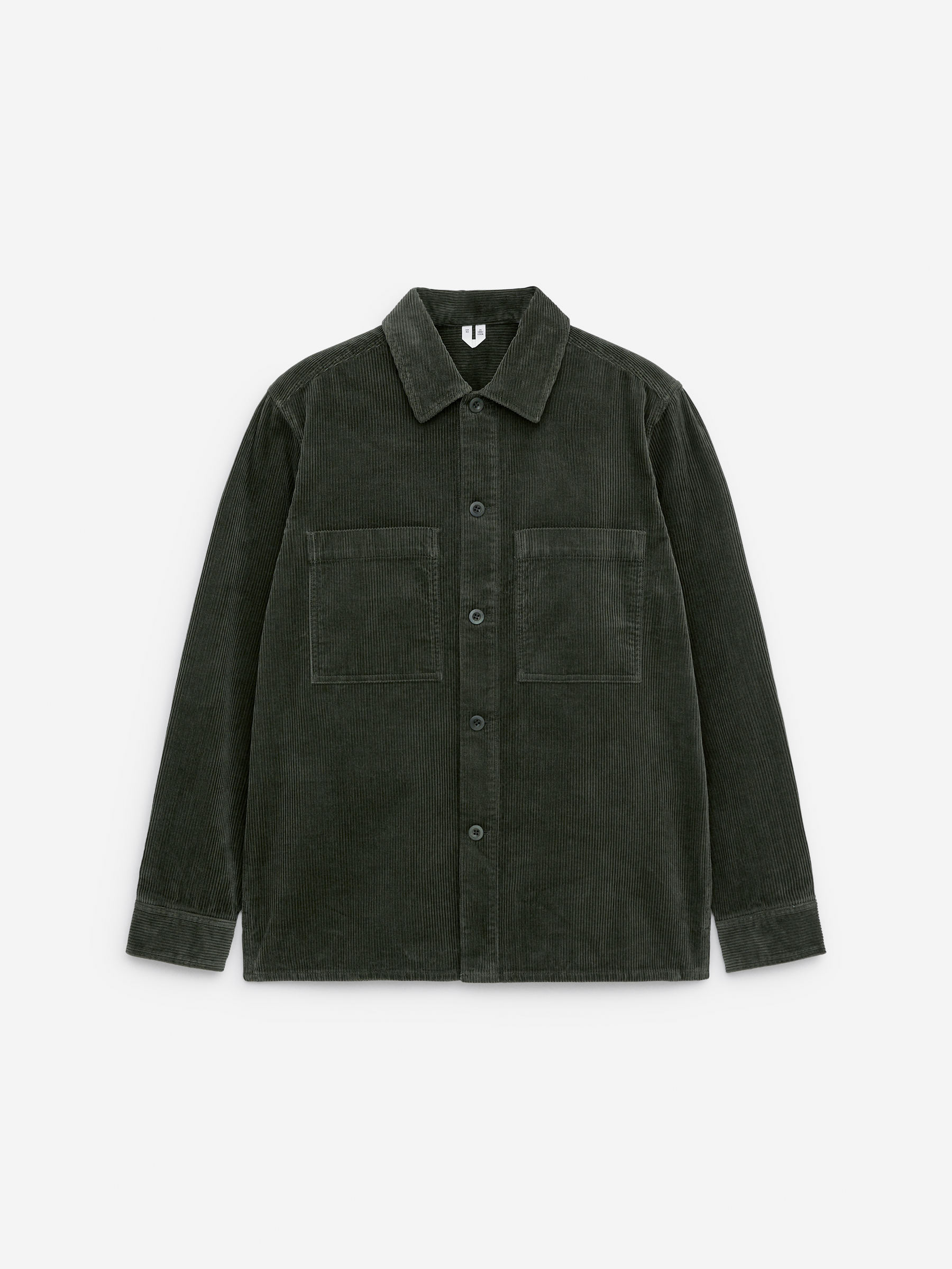 Corduroy Overshirt-#4D4E45-16229