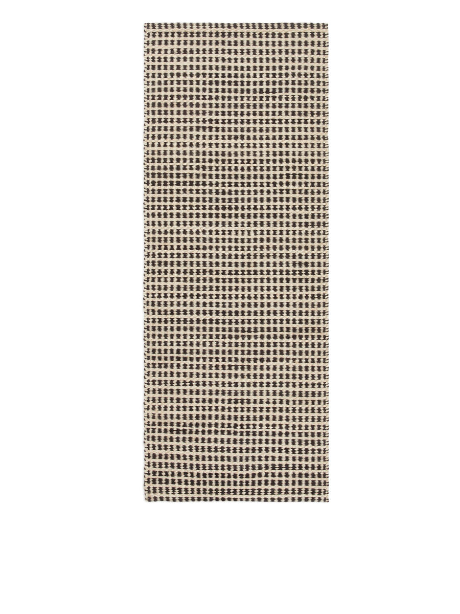 Wool Cotton Rug 70 x 180 cm-#272628-12807