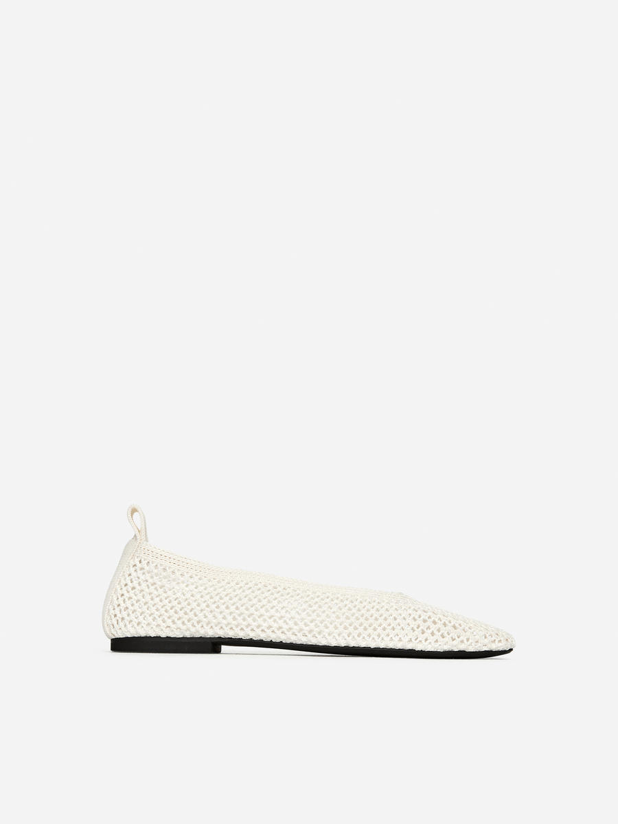 ARKET Women's  Knitted Ballerinas White,  size 40