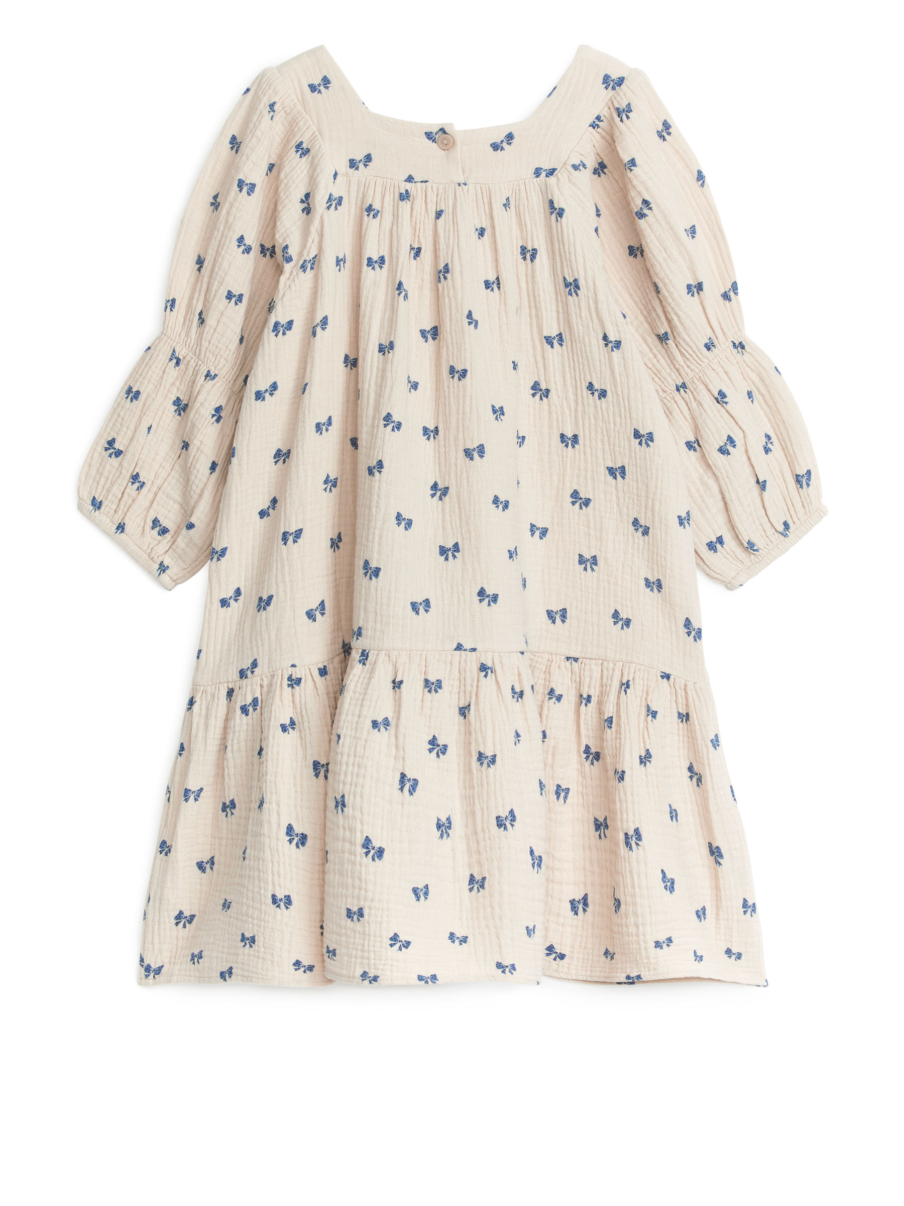 Kleid aus gerafftem Nesseltuch - Beige - Relaxed Fit - Children - StillMedia/DescriptiveStillLife - 2