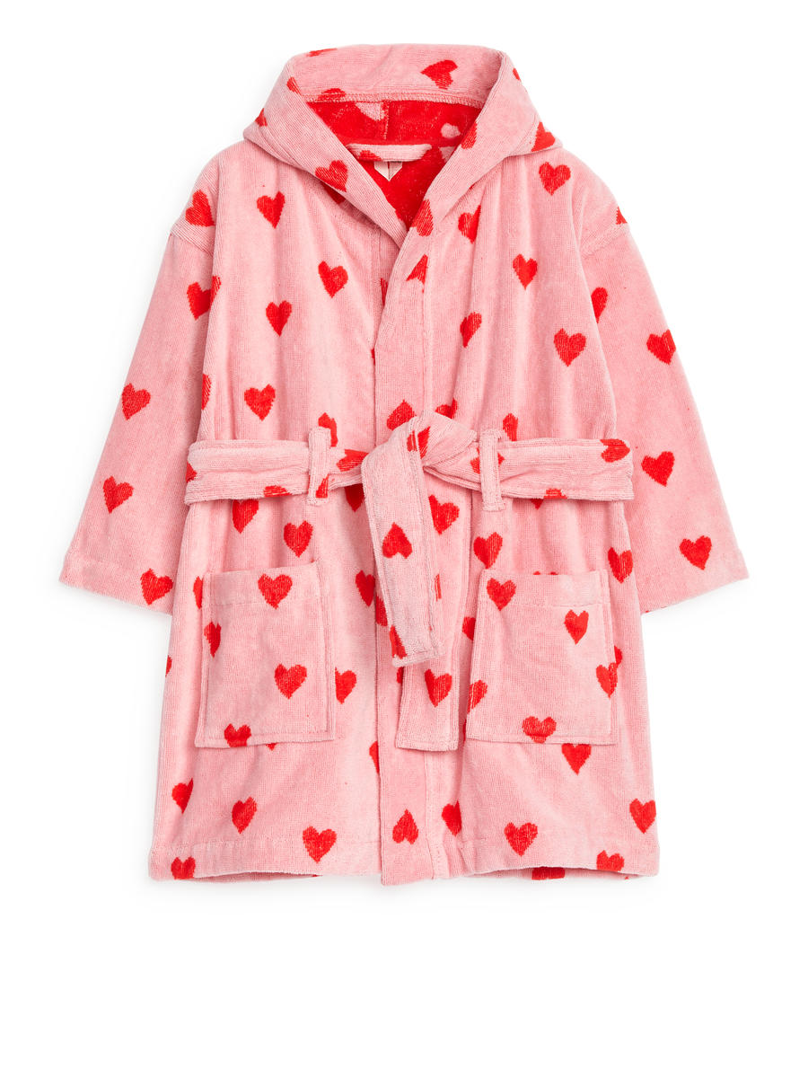 Cotton Terry Bathrobe-#E3B2C2-13070