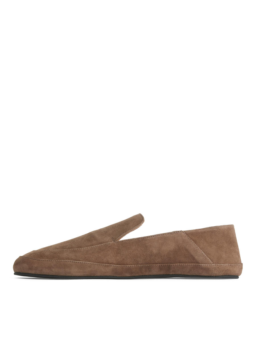 Suede Loafers - Mole - Women - 1222407001