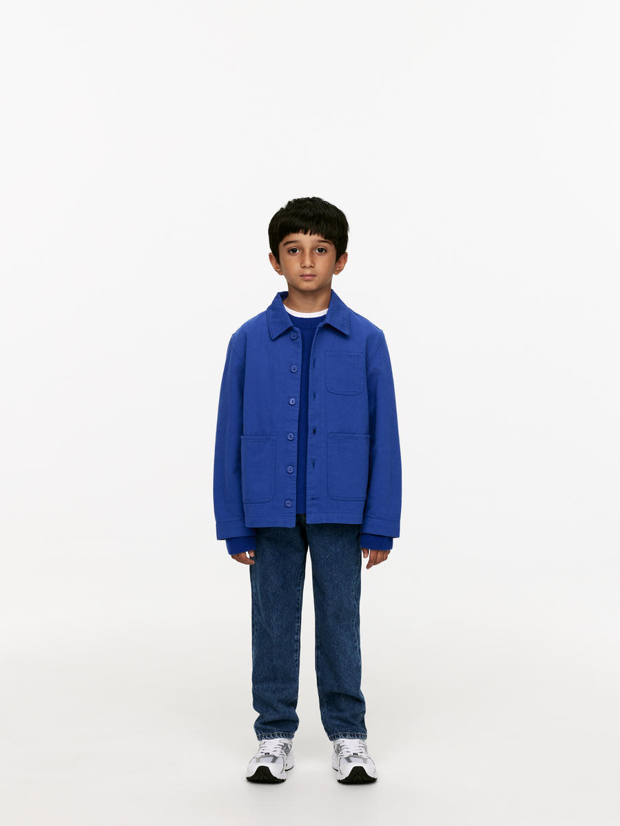 Cotton Overshirt-#3B4EA3-12018