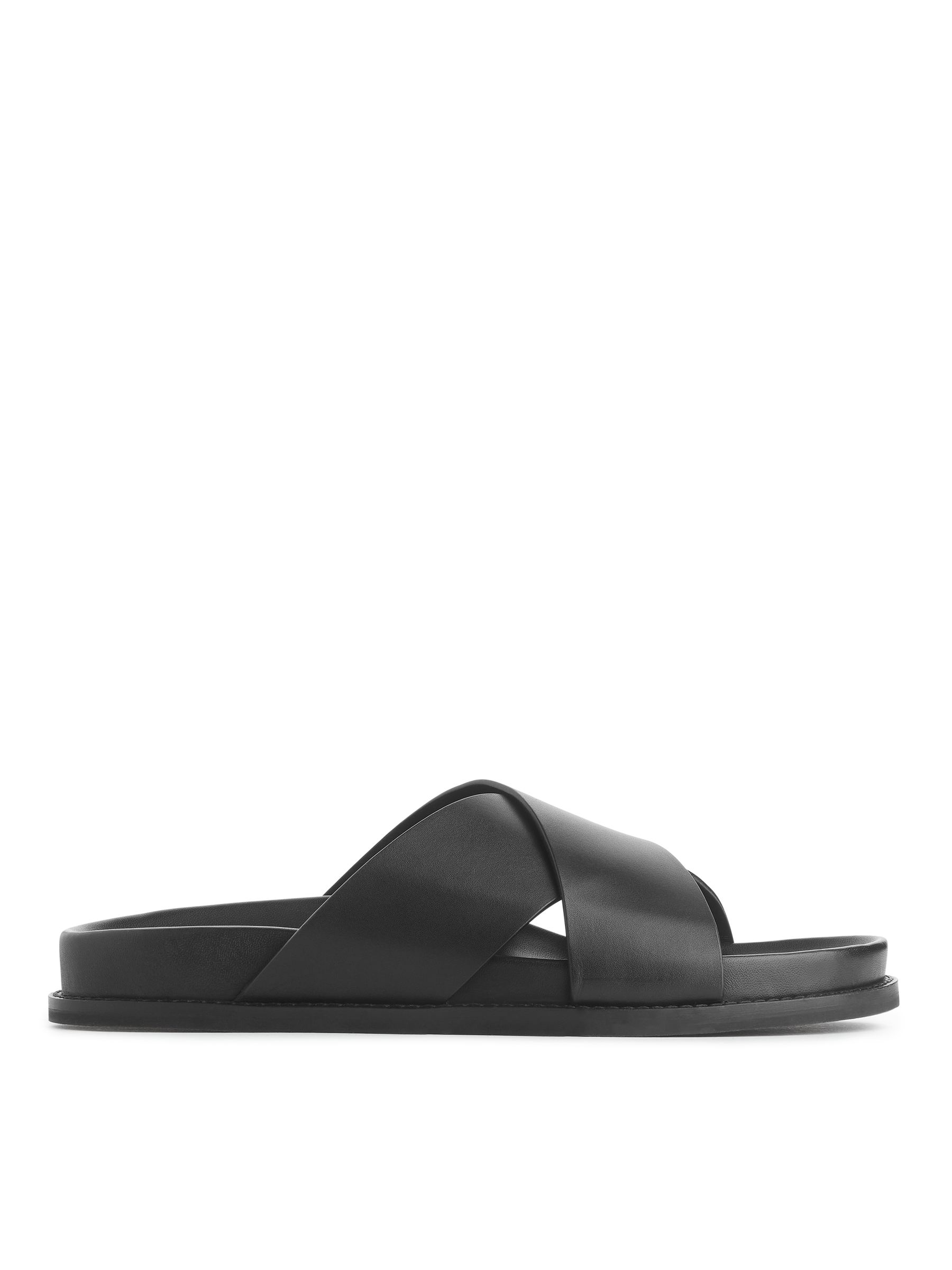 Sandalias de piel con tiras entrecruzadas - Negro - Men - StillMedia/DescriptiveStillLife - 5