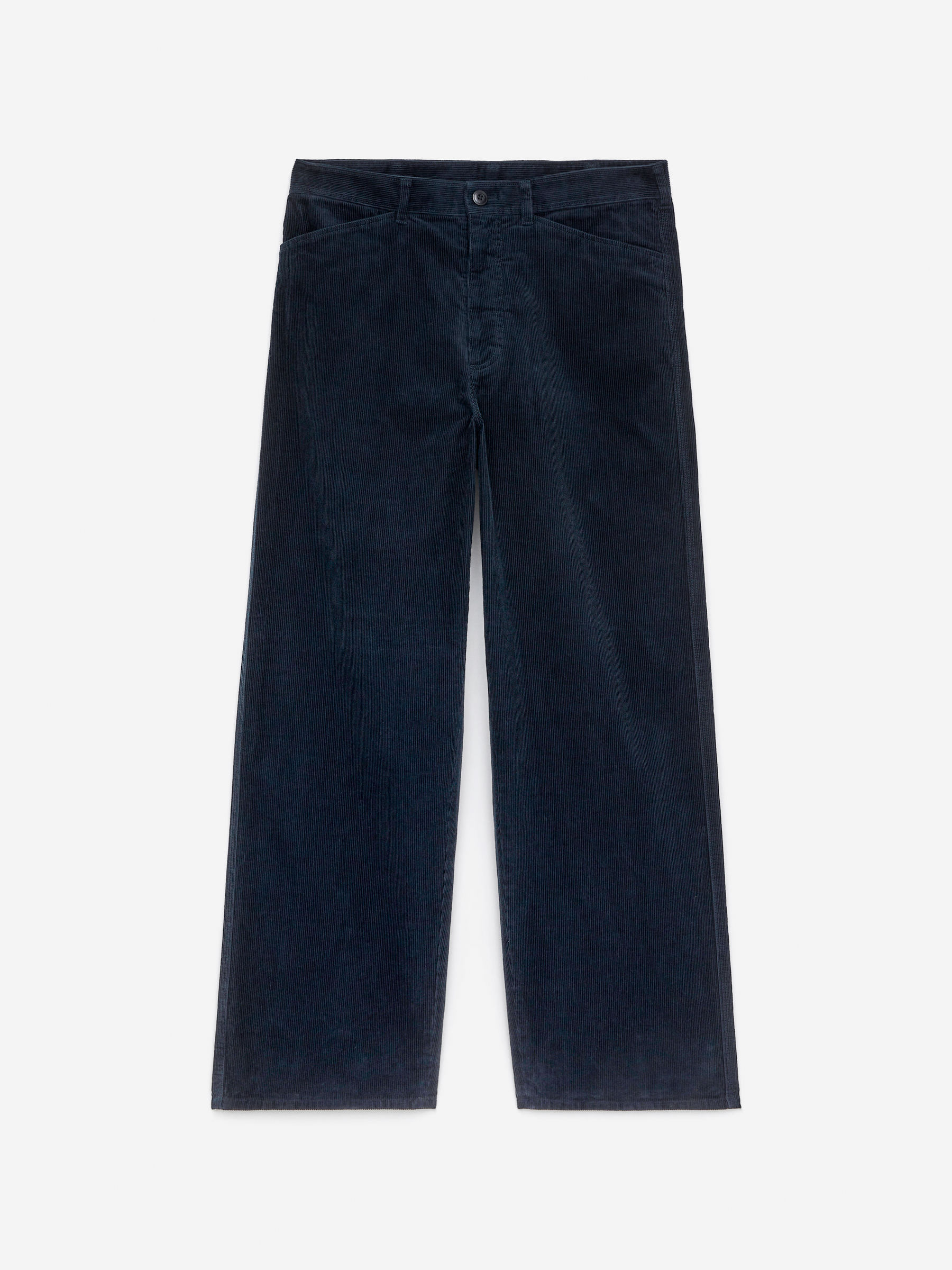 Relaxed Corduroy Trousers-Blue-16106