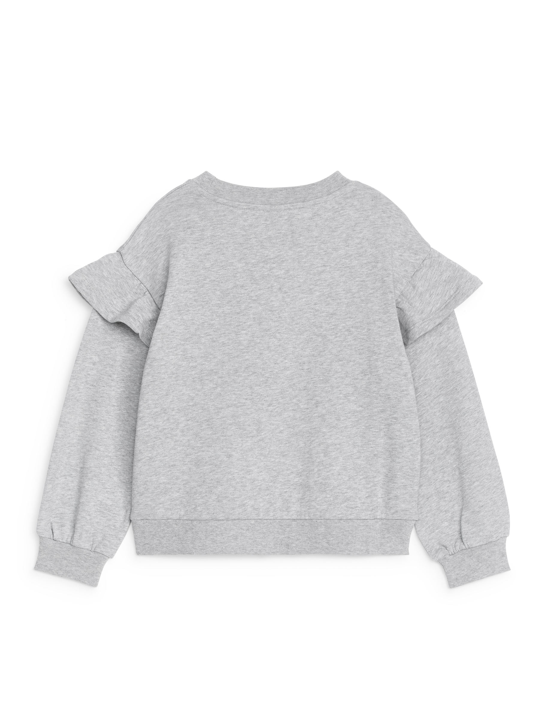 Frill Sweatshirt - Grey Melange - Loose fit - Children - StillMedia/DescriptiveStillLife - 3