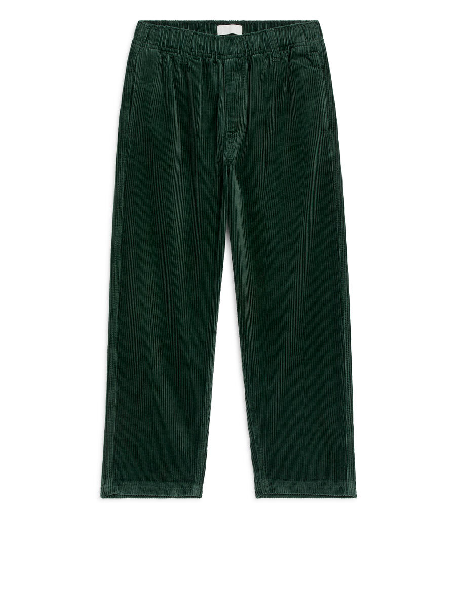 Corduroy Trousers-#384440-11538