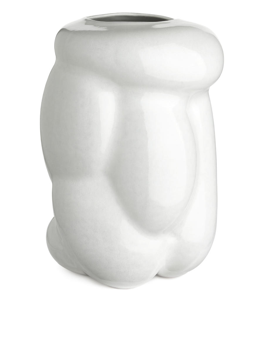 Terracotta Vase 25 cm - White - Homeware - 1194931002