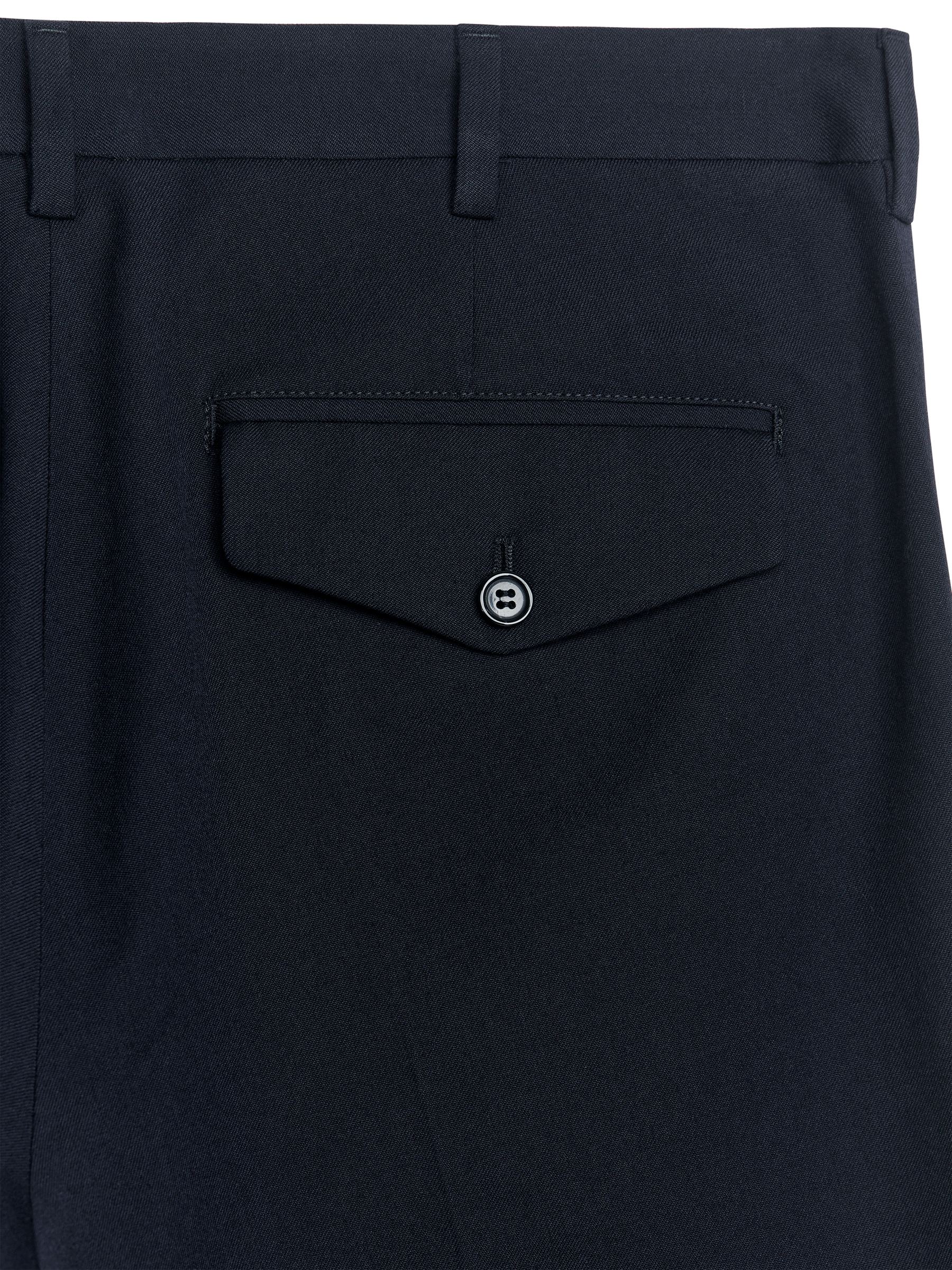 Raka kostymbyxor i ull - Mörkblå - Regular fit - Men - StillMedia/DescriptiveDetail - 2