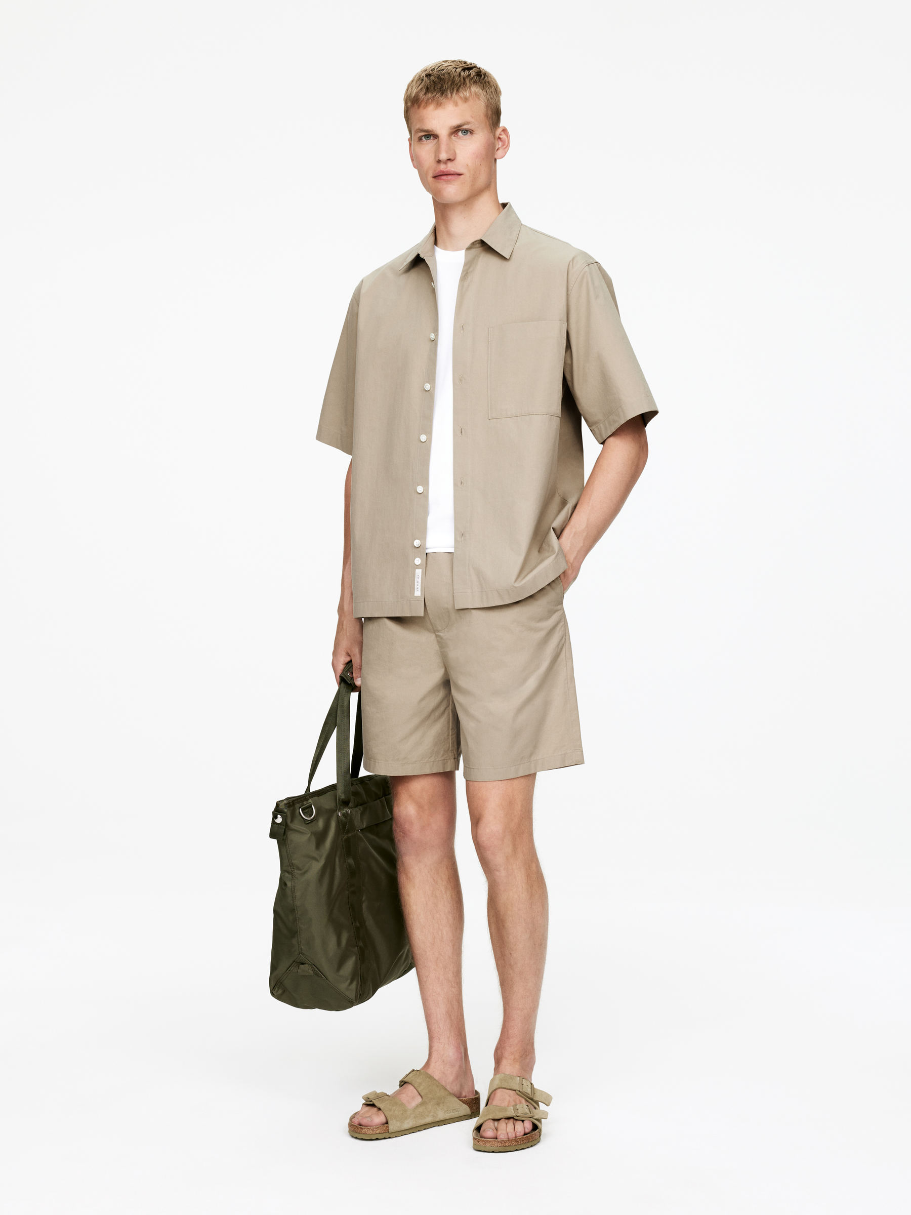 Cotton Shorts - Mole - Regular fit - Men - StillMedia/Lookbook - 5
