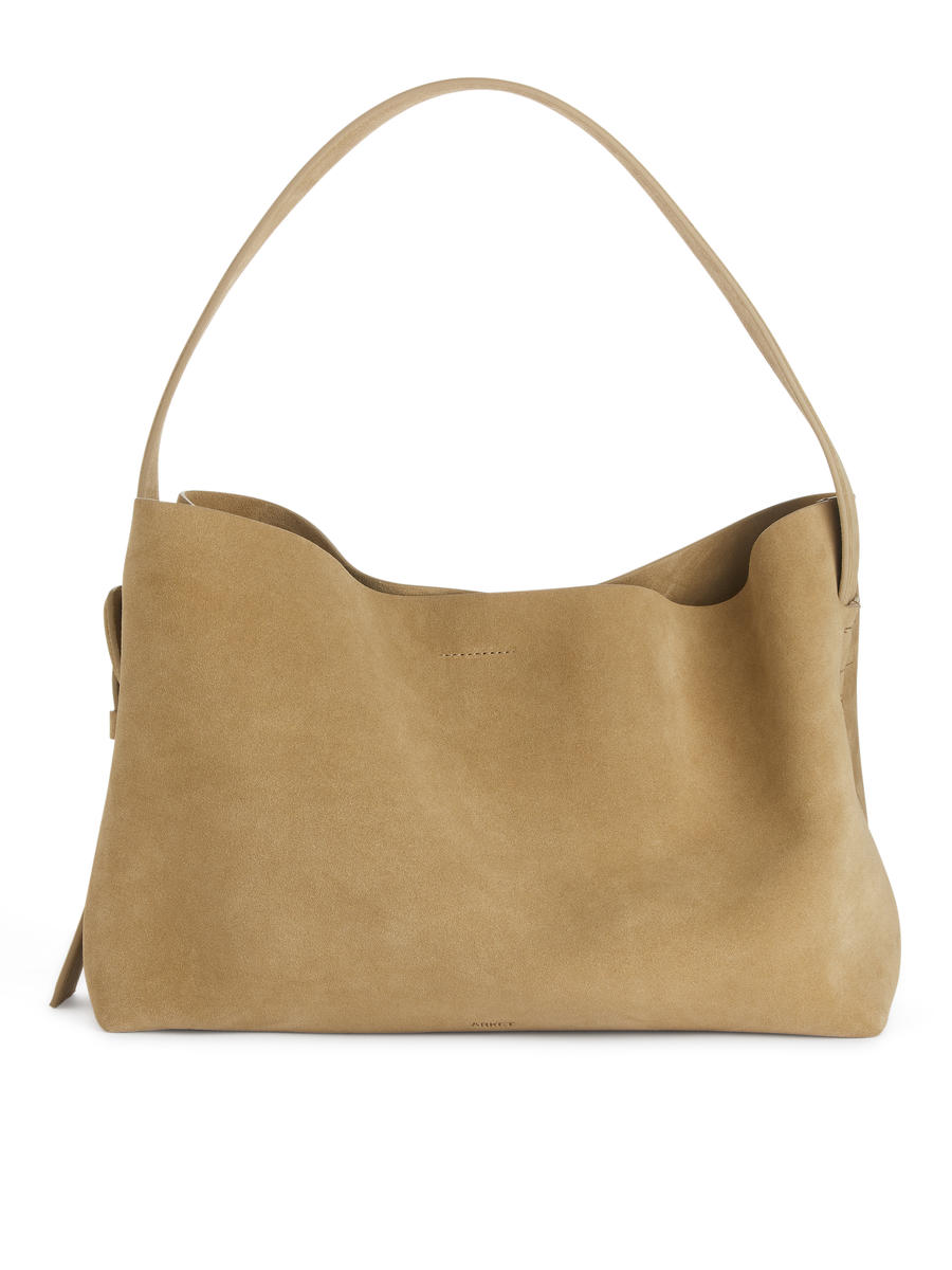 Suede Shoulder Bag - Beige - Women - 1231915001