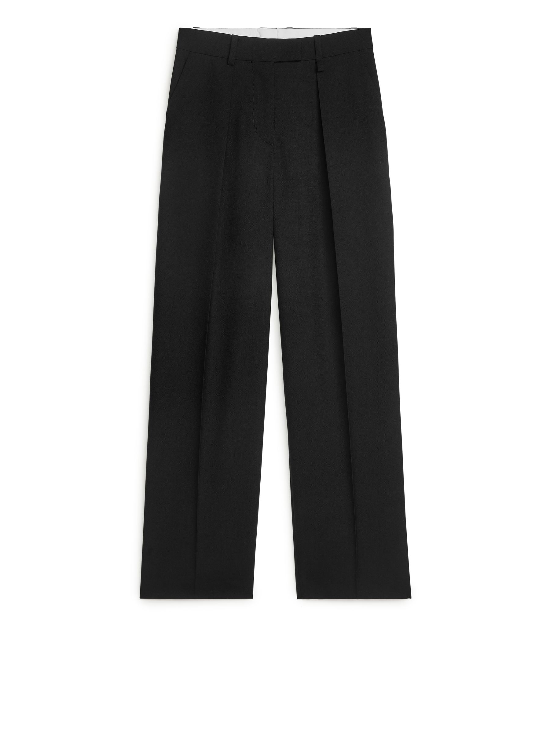 Pantaloni in hopsack di lana-#272628-10741