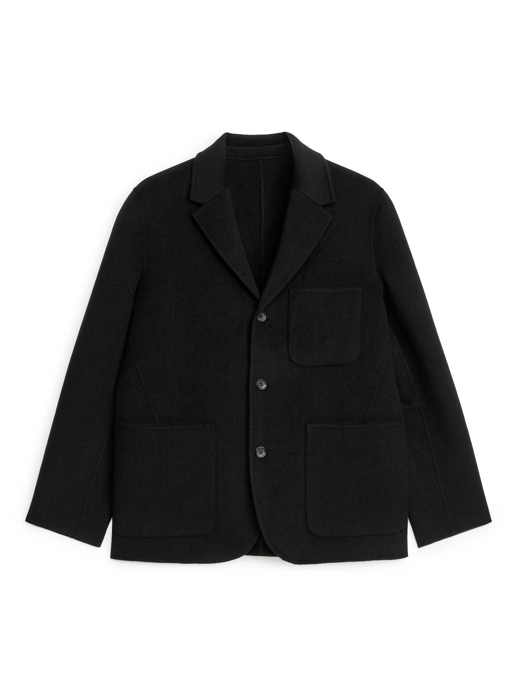 Marynarka z dwustronnego wełnianego materiału-#272628-4874