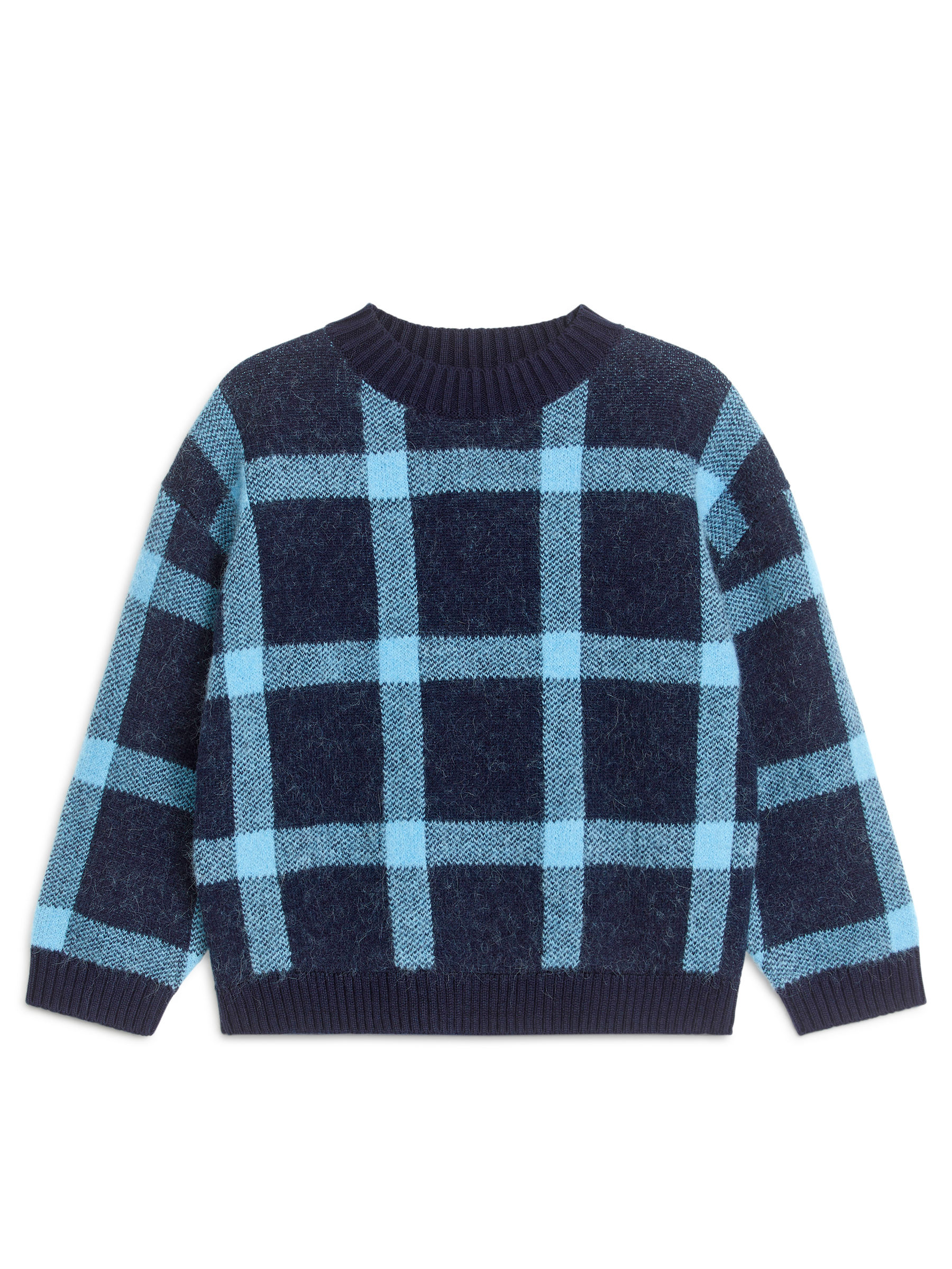 Maglione a quadri in lana e alpaca - Blu - Regular fit - Children - StillMedia/DescriptiveStillLife - 2