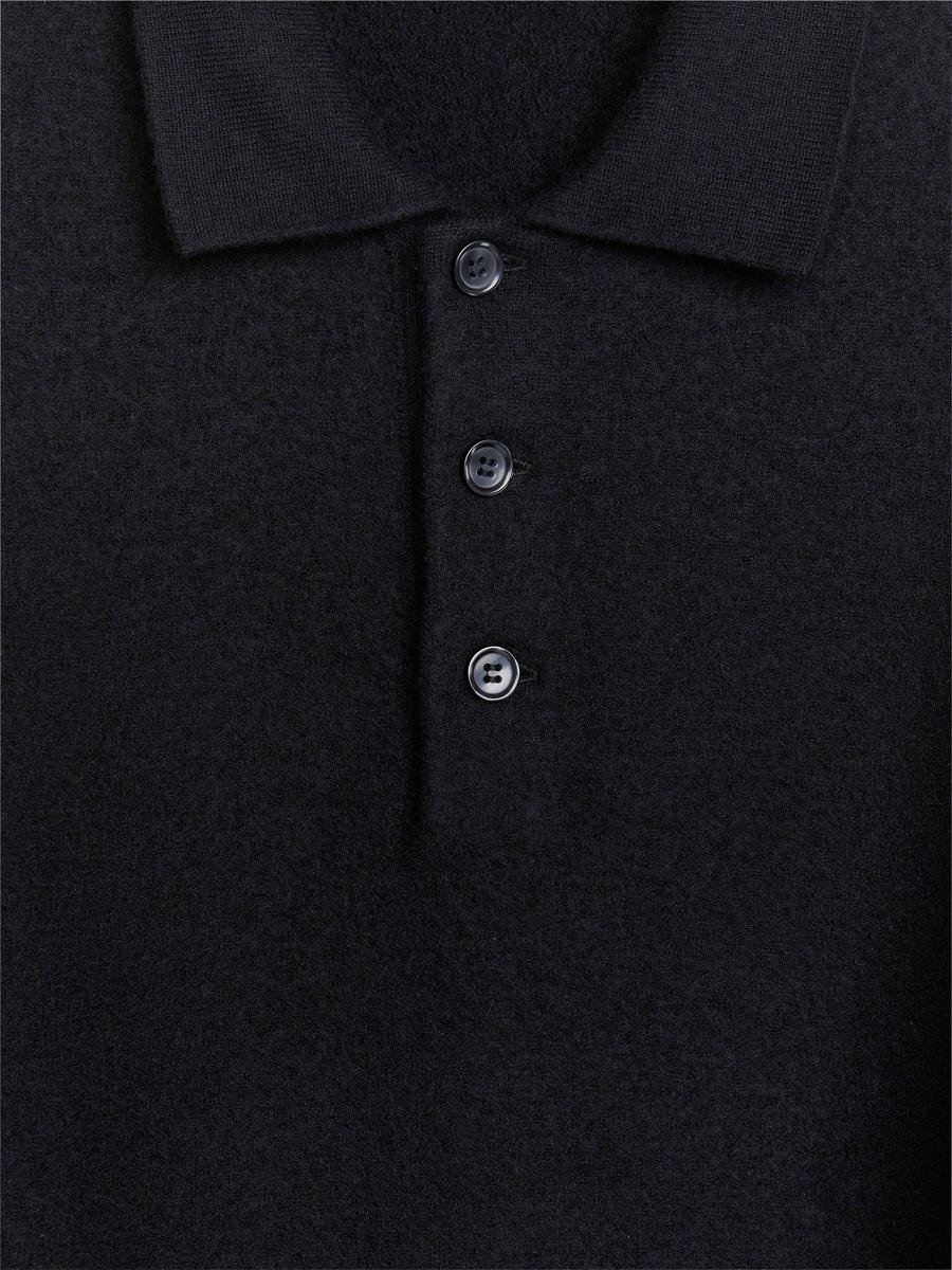 Boiled Wool Polo Shirt-#272930-7312