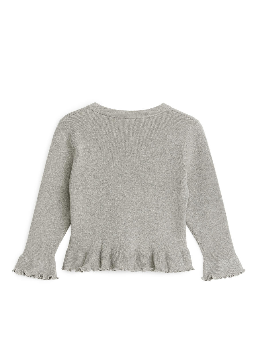 Gerüschter Pullover in Metallic-Optik - Grau - Children - 1201635001