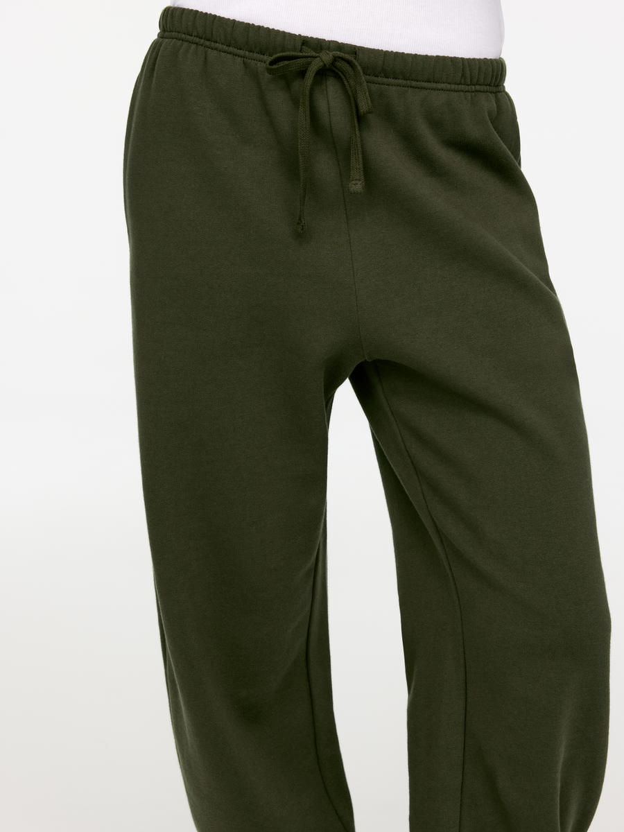 Relaxed Cotton Sweatpants-#3E3D36-11550