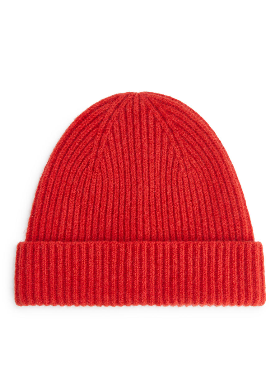 Rib-Knit Wool-Blend Beanie-#BA2127-12923