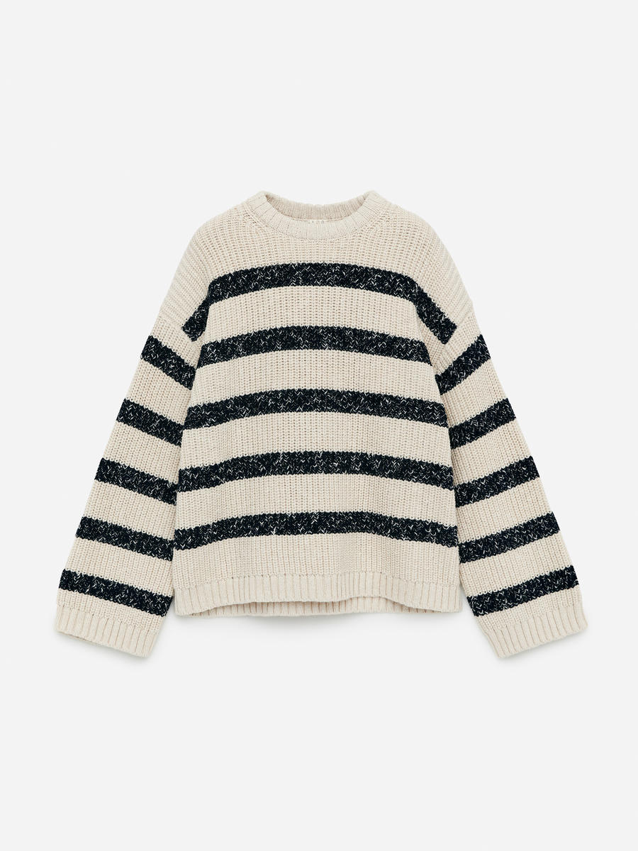 ARKET Women's  Knitted Cotton Jumper Beige,  size XS
