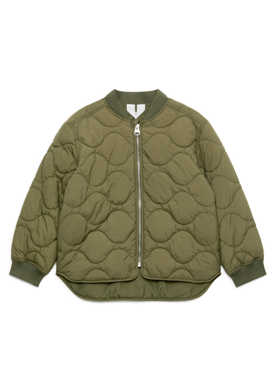 Quilted Jacket-#6A6856-12499