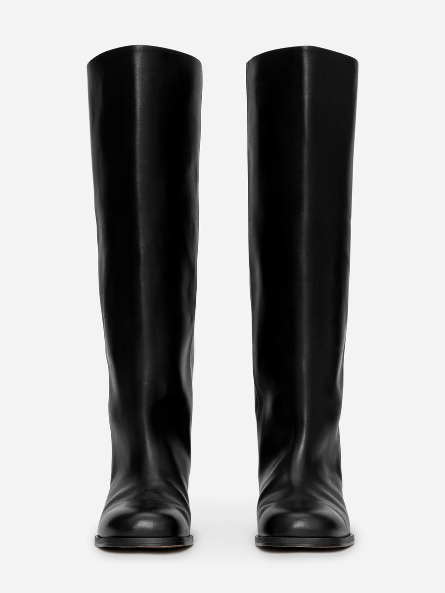 Knee-High Leather Boots-#272628-13147