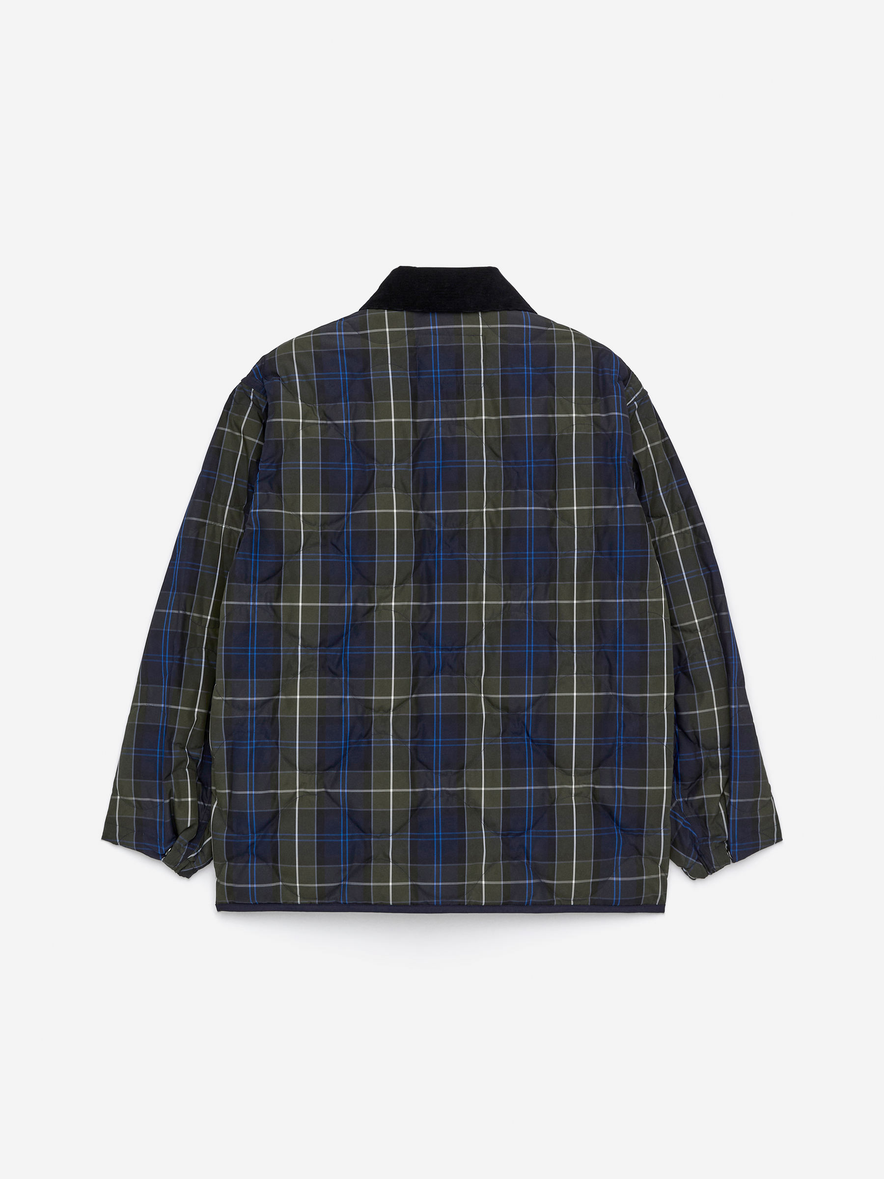 ARKET and Barbour Quilted Jacket - Dark Green/Checkered - Regular fit - Men - StillMedia/DescriptiveStillLife - 1