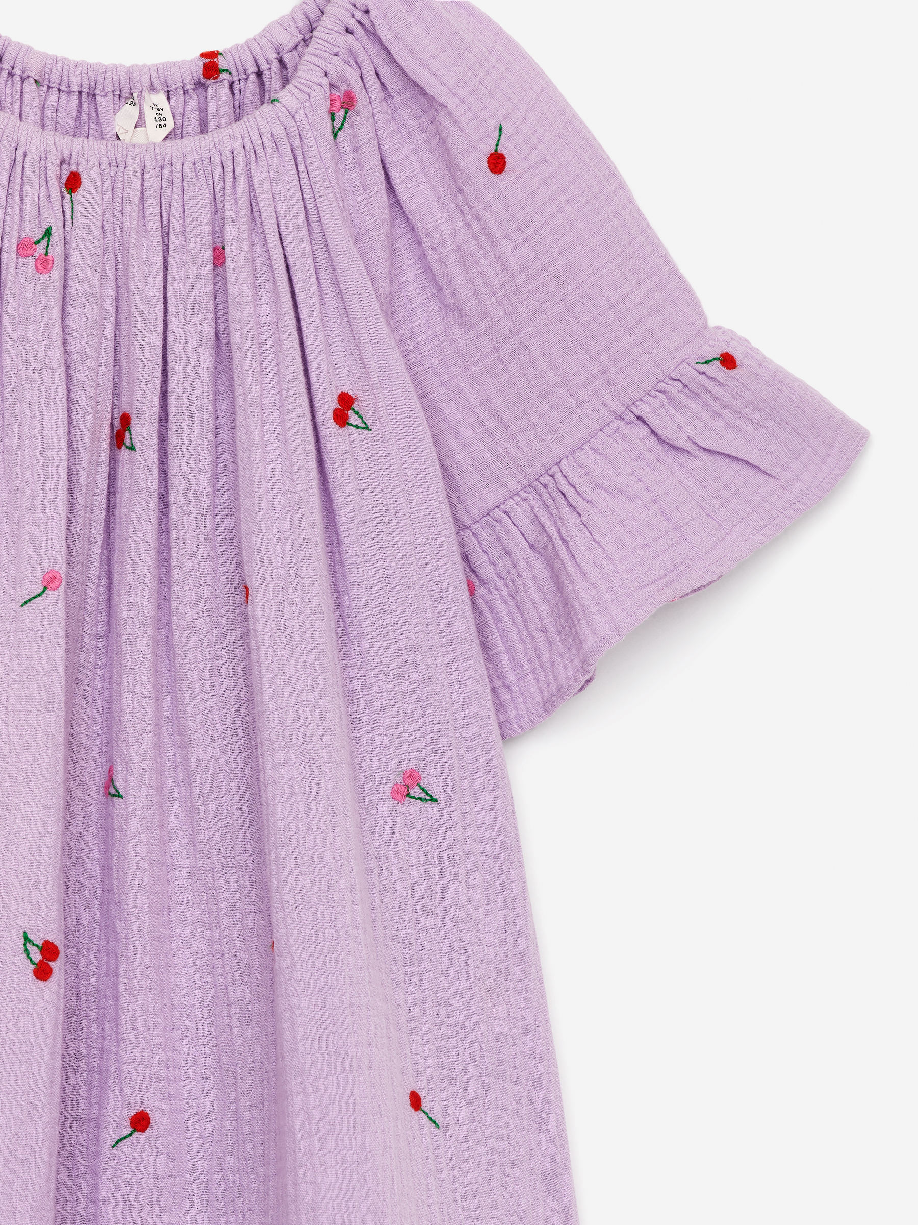 Kleid aus Baumwollmusselin - Flieder/Kirschen - Loose Fit - Kinder - StillMedia/DescriptiveDetail - 2