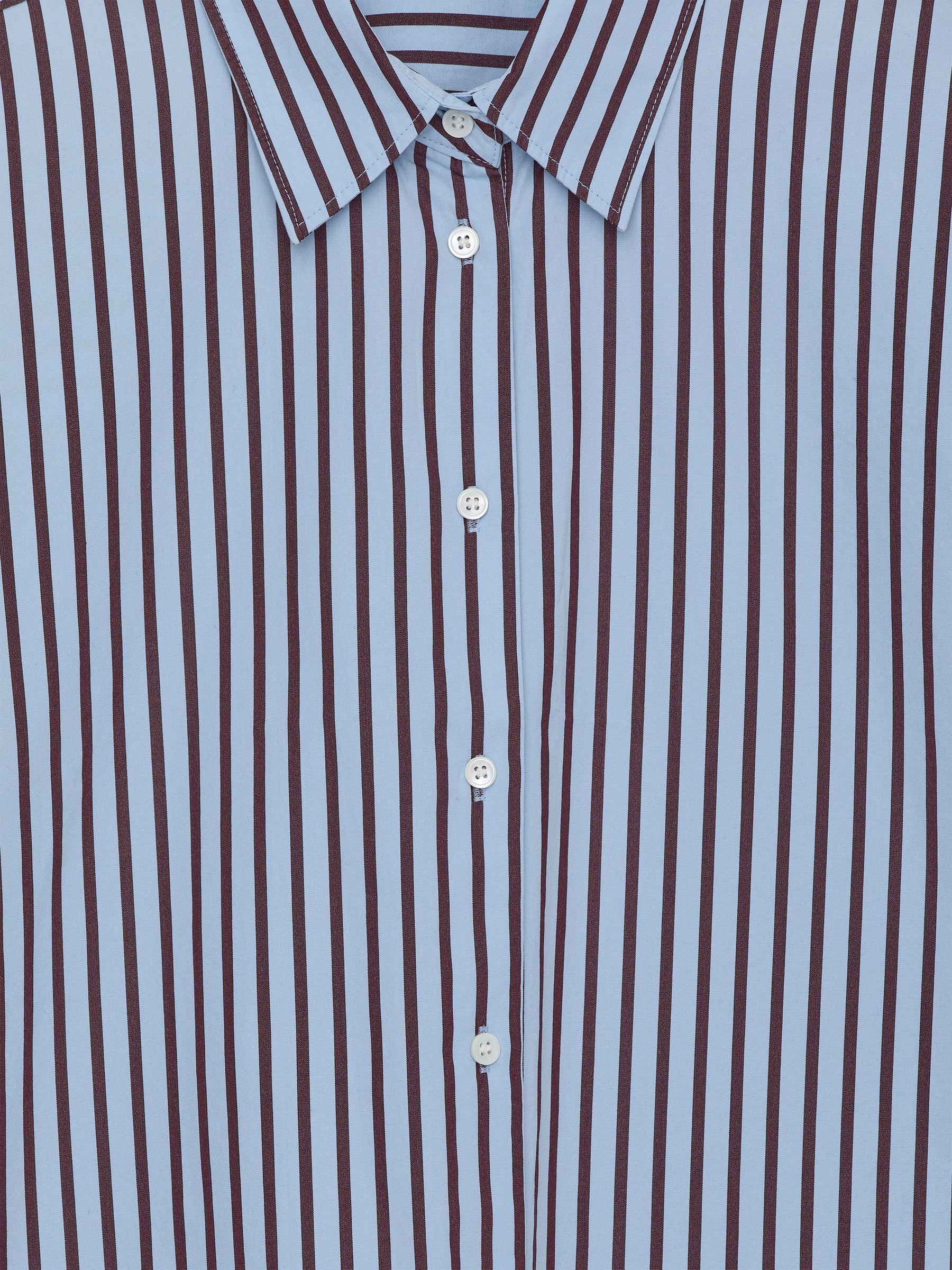 Cotton Poplin Shirt - Blue/Burgundy - Relaxed fit - Women - StillMedia/DescriptiveDetail - 2