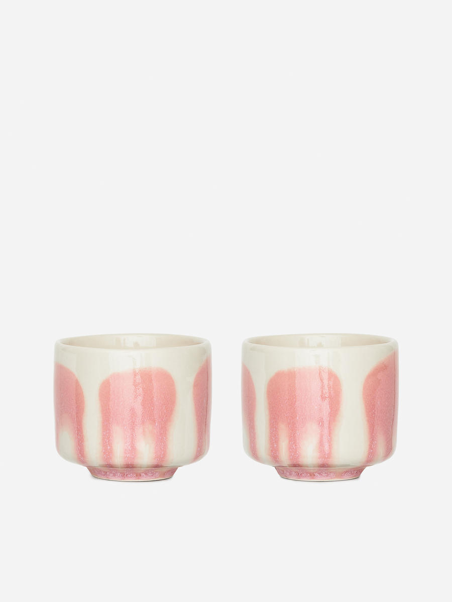 Stoneware Cups Set of 2-#F0D7DD-4346