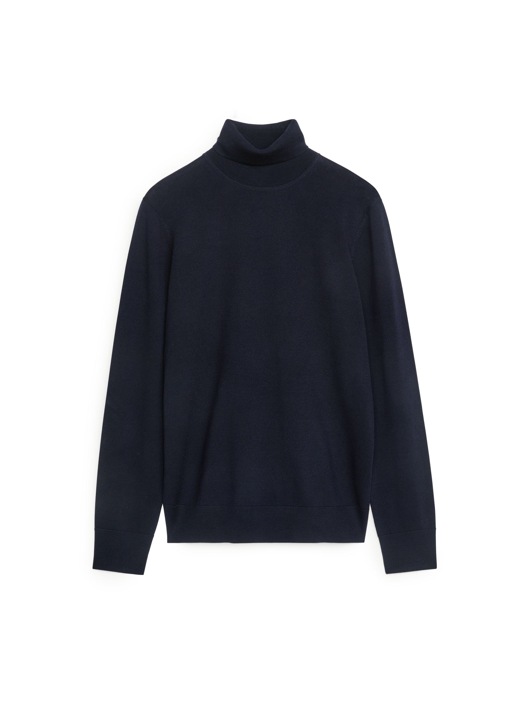 Jersey de cuello vuelto en lana merino-#4C5164-10632