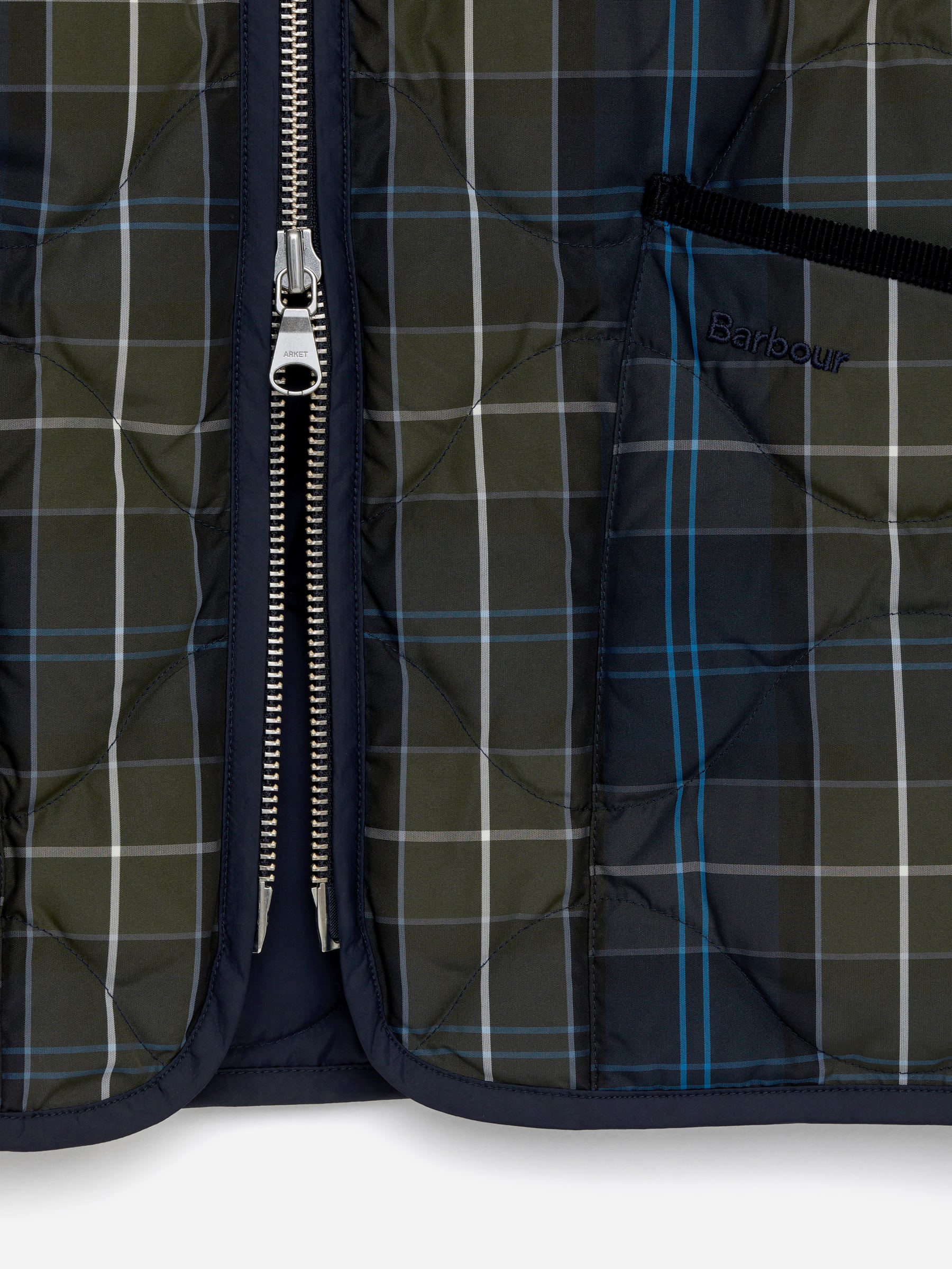 ARKET and Barbour Quilted Jacket - Dark Green/Checkered - Regular fit - Men - StillMedia/DescriptiveDetail - 3