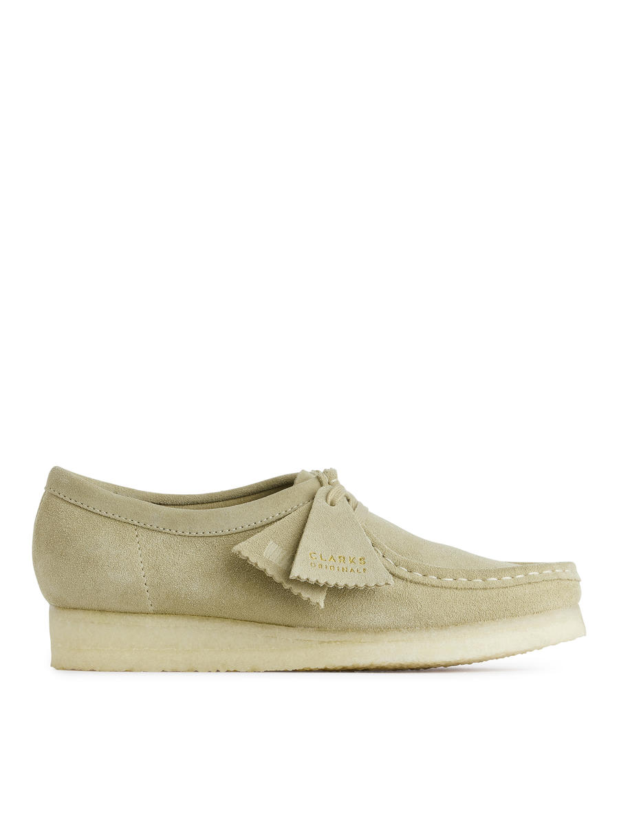 Clarks Wallabee Shoes-#D0C2AA-13153