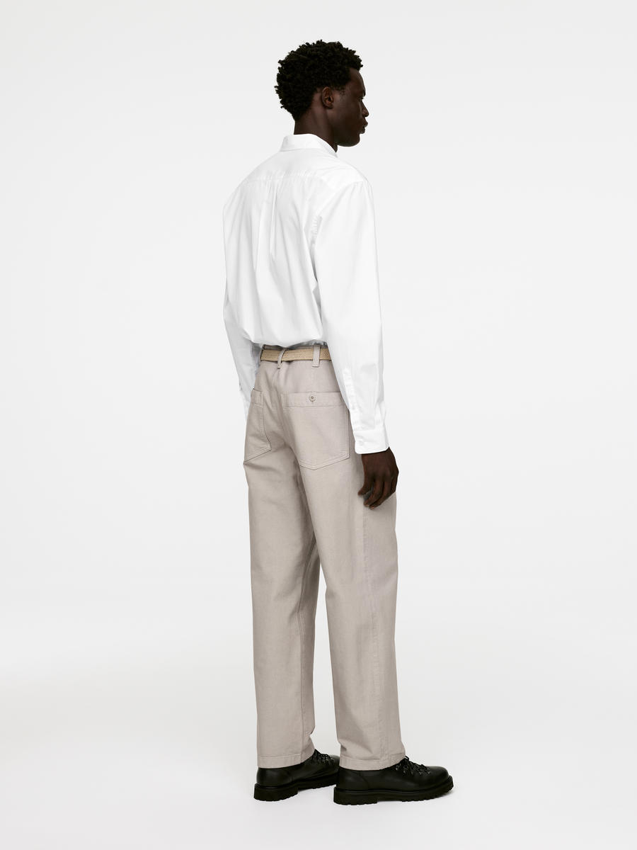 Relaxed Canvas Trousers - Putty - Relaxed fit - Men - 1250968002