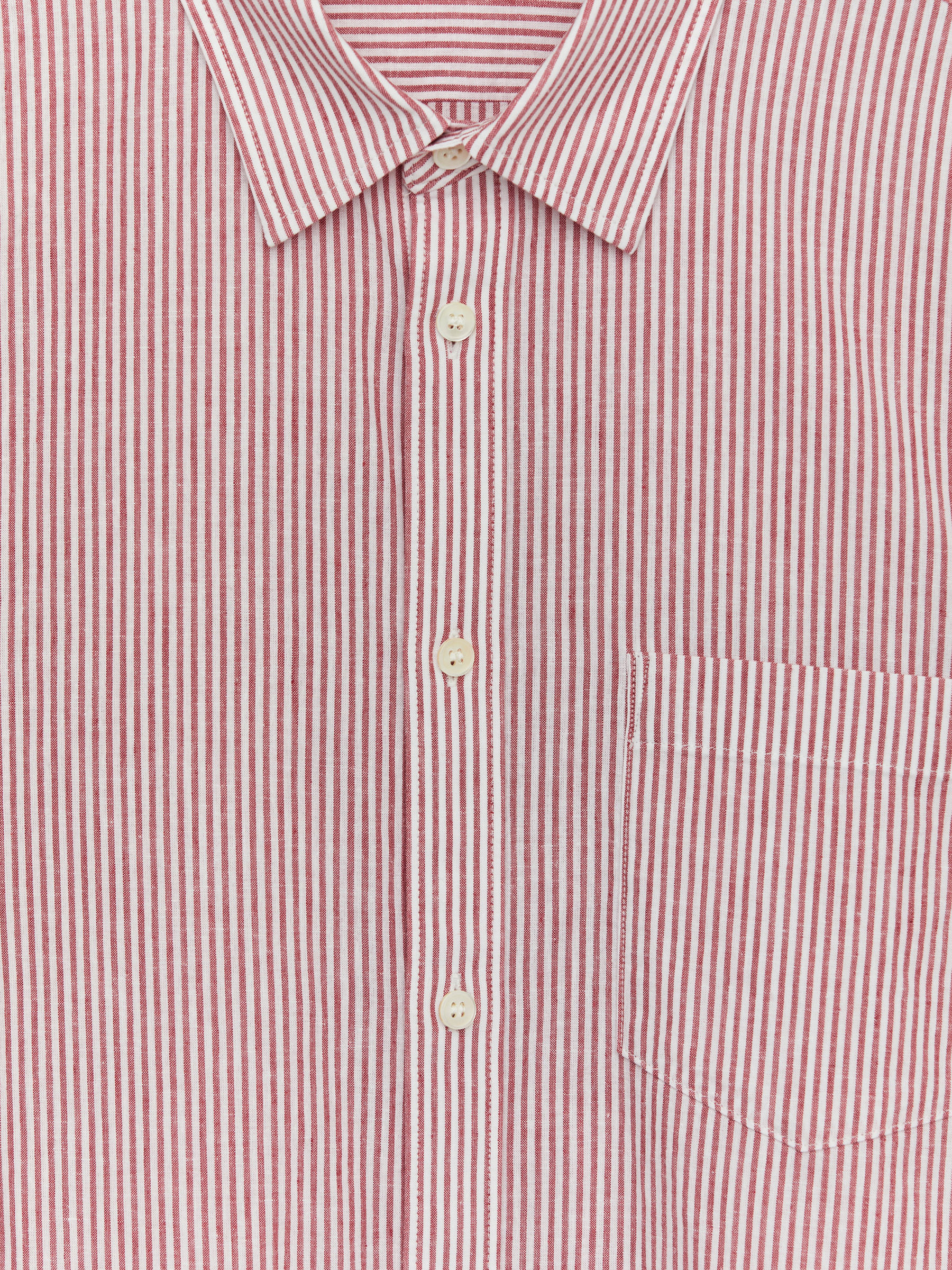 Hemdbluse aus Baumwolle und Leinen - Rot/Weiß - Regular Fit - Men - StillMedia/DescriptiveDetail - 2