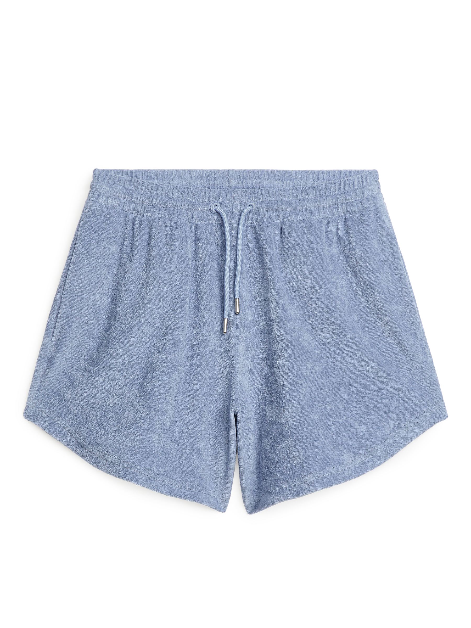 Shorts in spugna di cotone - Blu polvere - Relaxed fit - Women - StillMedia/DescriptiveStillLife - 1