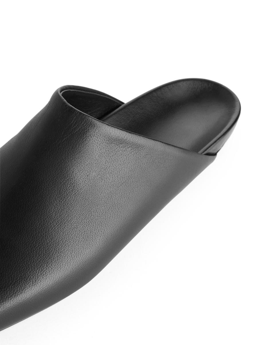 Flat Leather Mules - Black - Women - 1220140001