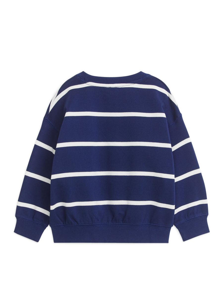 Legeres Sweatshirt - Dunkelblau/Off-White - Relaxed Fit - Children - 1118471002