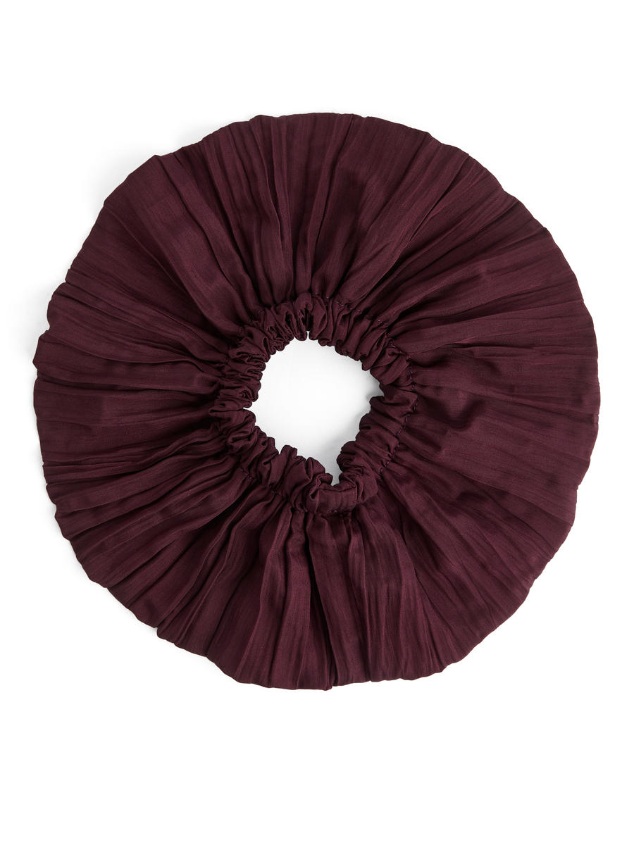 Plissierter Scrunchie-#45282F-12949