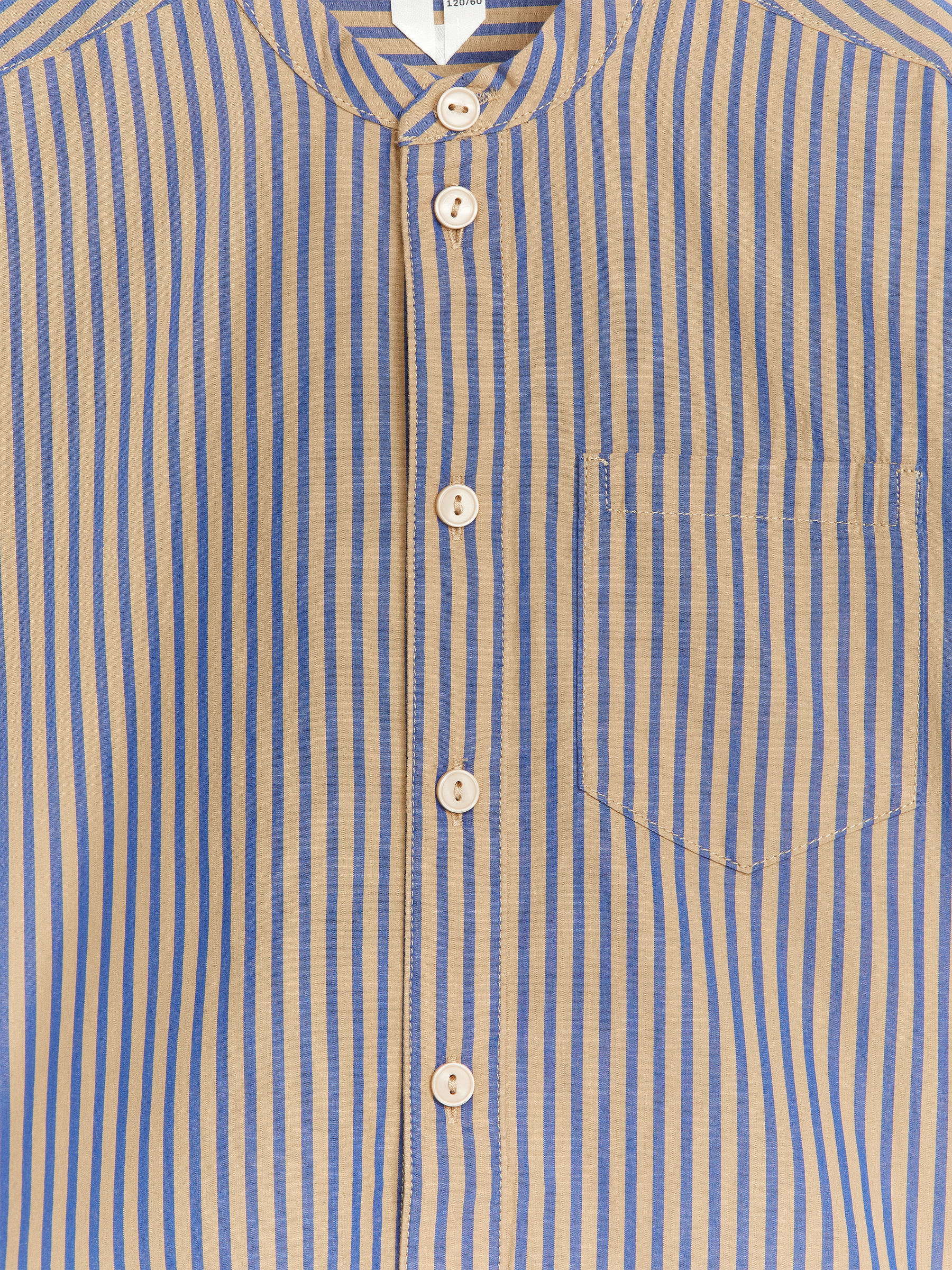 BLUE AND CREAM STRIPED RELAXED FIT SHIRT , CHILD BLUE AND CREAM STRIPED RELAXED FIT SHIRT , CHILD